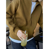 Riolio  New Japanese Popular Men Cardigan Jacket Luxury Trendy Turtleneck Knitted Zip-up Long Sleeve Sweater Coat Premium Knitwear M-3XL