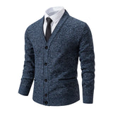 Riolio Men's knitted cardigan casual V-neck autumn and winter new sweater coat