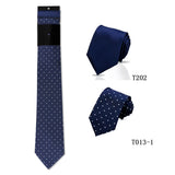 Riolio  2pcs Man Tie Classic Business Necktie Blue Wine Pink Solid Color Smart Casual Suit Necktie Striped Plaid Paisley Neck Gravatas