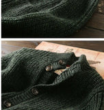 Riolio American High-end Knit Cardigan Men's Stand Collar Sweater Cardigan Korean 2025 New Spring Autumn New Sweater Button Jacket Chic