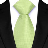 Riolio  Luxury 8CM Mens Necktie Green Color Floral Paisley Ties For Man Groom Jacquard Woven Neck Tie For Business Wedding Party