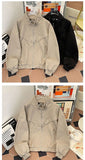 Riolio American Cityboy Jacket Wash Canvas Deconstructed Stand Collar Coat Design Sense Top Spring Autumn Korean Trend Bomber Jacket