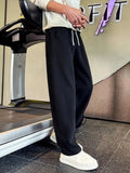 Riolio  New Spring and Autumn Men's Loose Solid Straight Trousers Fashion Trendy Casual Versatile Curved Blade Pants