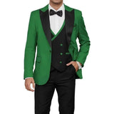 Riolio  Royal blue Suits for Men Slim Fit Groom Wedding Suits Tuxedo Best Man Blazer Vest Pant 3 Pieces Fashion Marriage