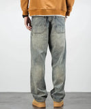 Riolio  Men's Jeans Retro Cargo Trousers Straight Man Cowboy Pants Punk Washed Luxury Designer 2025 Trend Y2k Vintage Korean Style Baggy