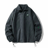 Riolio Autumn Oversize Bomber Jacket Men Vintage Baggy Coat Fashion Korean Streetwear Zip Up Outerwear Clothing Tops Male Plus Size 3XL