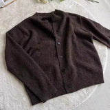 Riolio  New Korean Fashion Men Cardigan Light Luxury Knitted O Neck Long Sleeve Sweater Coats Autumn Leisure Premium Quality Knitwear