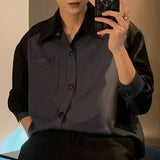 Riolio  Men Shirt Color Matching Casual Shirts Spring Streetwear Fashion Trend Valentines Long-Sleeve Tops Old Money Men'S Wear New