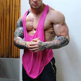 Riolio  Summer Casual Men's Tank Tops Sports Fitness Gym Vest Oversized O Neck Straps Sleeveless Pure Color Camisole Men Clothes Fashion