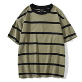 Riolio  Mew Men T Shirt Color Block Print 3 Color Optional Tee Shirts Simple High Street Basic All Match Cargo Tops Mens Streetwear