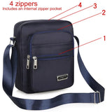 Riolio Men Nylon Shoulder Bag Messenger Bag Casual Waterproof Nylon Zipper Pocket Handbag Fashion Tote Travel Male Crossbody Bags