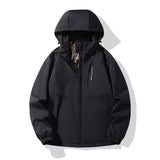 Riolio Cotton Jacket Winter New Men's Parka Hooded Wool Collar Cotton Casual Winter Jacket Thick brand for Warmth and Waterproof Jacket