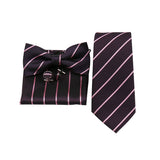 Riolio  Business Men Tie Set With Bowtie Pocket Square Cufflinks Necktie Suit Set Paisley Dot Floral Style New Fashion Classic Bow Tie