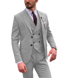 Riolio  Purple XS-6XL Luxury Men Suit 3 Piece Blazer Vest Pant Elegant Wedding Party Groom Best Man Tuxedo Men Suits