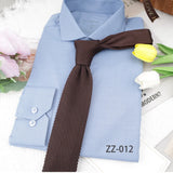 Riolio  Classic Knitted Neck Ties For Men Women 6cm Soft Narrow Green Navy Neckties Casual Shirt Daily Wear Suit Accessories Cravat Gift