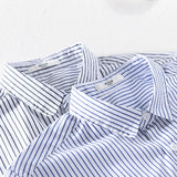Riolio Summer Thin Japanese Sle Striped irt Men's ort Sve Loose Casual Iron-Free f Sve irt Trendy Brand Button Decor