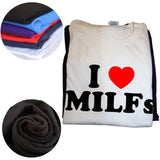 Riolio Funny I Love MILFs Heart T Shirts Graphic Cotton Streetwear Short Sleeve Birthday Gifts Summer Style T-shirt Mens Clothing