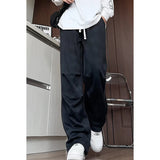 Riolio Unisex Straight Leg Loose Fit Casual Trousers Men Women Athleisure Pants Oversized Breathable Outdoor Daily Wear Elastic Waist