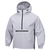 Riolio  Spring Autumn Men's Anorak Jackets Fashion Man Half zip Streetwear Hip Hop Hooded Coats Men Windbreaker Waterproof Zipper Jacket