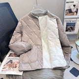 Riolio Men's Thiened Fce Lined Stand Collar Cotton Jaet Inner Wear ort Coat Warm School orm ential Youth Faion