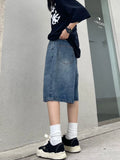 Riolio Women Y2K Baggy Jorts Vintage Wide Leg Five Points Jeans American Streetwear Casual Washed Oversize Summer Denim Shorts