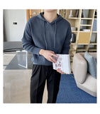 Riolio New Japanese Leisure Men's Hooded Sweater Trendy Harajuku Preppy Style Long Sleeve Hoodies Autumn Casual Vintage Warmth Knitwear