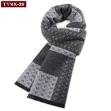 Riolio  Luxury Scarf Man Winter Warm Wool Scarf For Men Cashmere Scarves Casual Plaid Male Long Pashmina Outdoor Shawls Man Muffler Gift