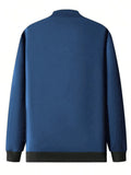 Riolio Spring and Autumn New Baseball Collar Short Loose Solid Color Jacket Men's Business Casual Thin Coat Trend