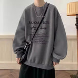 Riolio New Vintage Letter Printed Pullover Hoodies For Men Goth Sweatshirts Streetwear Oversize Hoody Hip Hop Fleece Y2K Clothes