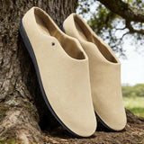 Riolio  New Spring Summer Style Plus Size Slip On Half Slippers Simple  Fashion Lightweight Breathable Trendy Mens Vacation Party Date C