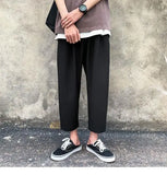 Riolio  Casual Loose Straight Wide Leg Pants Solid Color Simplicity Thin Spring Summer Fashion Comfortable Sports Men's Clothing