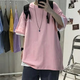 Riolio American Stylet Men's Short Sleeve T-shirt Insensitive Printing Design Sensibility Niche Oversize Half Sleeve Summer Top