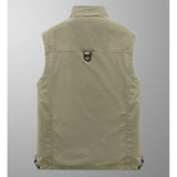 Riolio  Summer Men Tactical Hiking Fishing Vest Multi-pocket Photographer Waistcoat Outdoor Leisure Male Thin Cargo Jacket Vests M-6XL