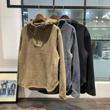 Riolio Double-sided Fleece Hoody Warm Loose Hooded Sweatshirt Men American Style High-end Retro Half Zipper Jacket Aesthetic