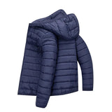 Riolio Autumn and Winter New Men's Water and Wind-Resistant Cotton Parkas Fashion Casual Hooded Thickened Printed Warm Cotton Jacket