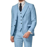 Riolio  Men's Blazer Vest and Pant Set, Notched Lapel, Wedding Banquet, Evening Party, Male Suit, Elegant Tuxedo, 3 Piece
