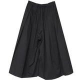 Riolio  Dark Gothic Style Loose 7-point Hakama Pants 2024 New Trendy Wide Leg Pants Genderless Large Size Design Samurai Pants Unisex