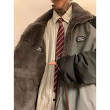 Riolio  American street style autumn and winter men and women trendy personality couple thick loose casual retro Harajuku jacket top y2k