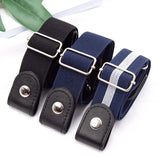 Riolio  New Adjustable Belts for Women Buckle-Free Waist Jeans Pants No Buckle Stretch Elastic Waist Men Canvas Belt Lazy Invisible Belt