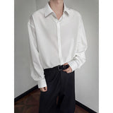 Riolio  White Long Sleeved Shirt Men Society Mens Black Dress Shirt Korean Loose Casual Shirt Mens Office Formal Shirts Plus Size 5XL