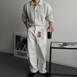 Riolio  New Korean Luxury Men Cardigan Trendy Textured Long Sleeve Buttoned Korean Leisure Sweater Coats Premium Quality Knitwear M-3XL