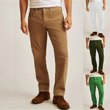 Riolio  New Casual Solid Color Corduroy Mens Pants Autumn Fashion Loose Straight Trousers Men Spring Daily Leisure Pants