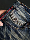 Riolio  New Summer Classic Fashion Solid Color American Retro Straight Leg Denim Shorts Men's Casual Loose Fit Sports High Quality Jeans