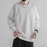 Riolio  Patchwork Pullovers Korean Simplicity Handsome Loose Street Casual Fashion T-Shirts Women's Clothing Casual Round Neck Solid
