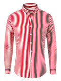 Riolio  Loose Fit Casual Long Sleeve Men's Shirt Business Casual Striped Stand Collar Spring New Arrival T-Shirt Style Male Fashion