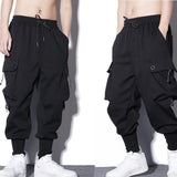 Riolio Loose Harem Pants Men Cargo Trousers Hip Hop Outdoor Casual Ankle Length Pant Fashion Streetwear Pocket Sweatpants