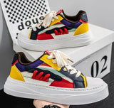 Riolio  New color blocked men's board shoes youth college style men's sports shoes spring and autumn single shoes