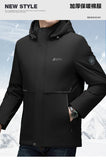Riolio Male Windproof Casual Winter Parkas Slim Fit Warm Removable Hat Men Aviator Windbreaker New Jacket Fashion Men Military Parkas