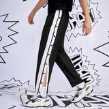 Riolio  Spring Autumn Basketball Full Open Buckle Men's Trendy Sports High Street Versatile Straight Pants