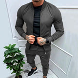 Riolio  Men's Fitness Sports Style Outdoor Casual Zipper Set In Stock